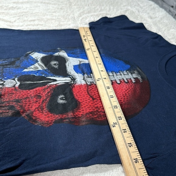 Houston Texans Skull Ladies Tee T-Shirt women’s size Small Navy Battle Red NWOT - Picture 10 of 13